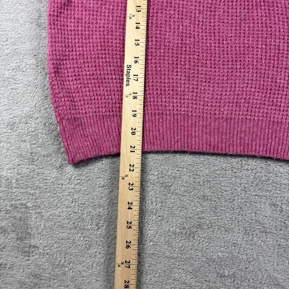 Abound‎ Women's Thermal Knit Pullover Sweater Pink Cyclamen Size XS New